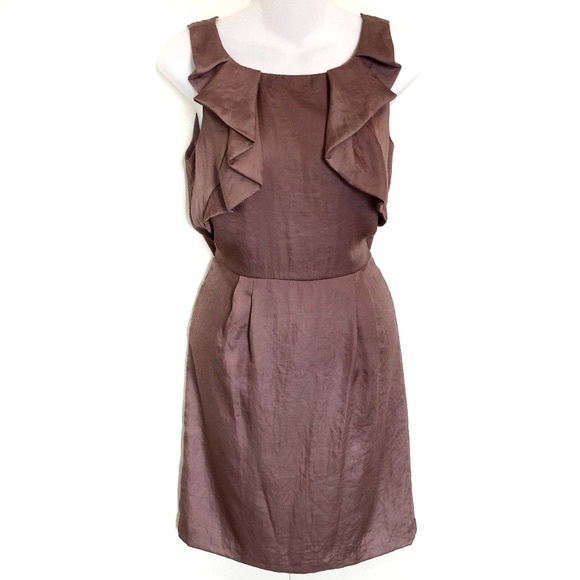 LOFT Mauve Ruffle Dress - Picture 2 of 5